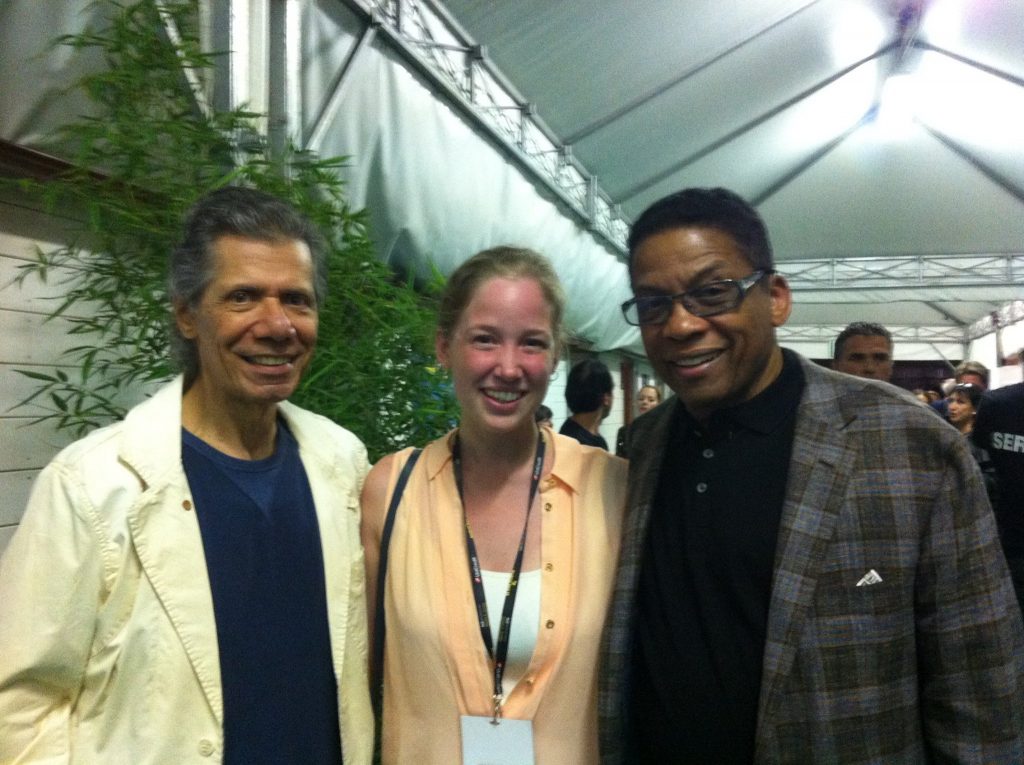 Vivienne Aerts with Herbie Hancock and Chick Corea at Umbria Jazz
