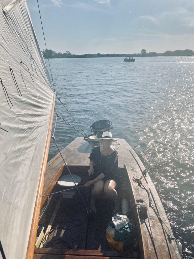 Vivienne on sailboat